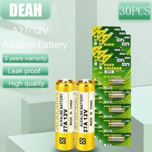 알람 리모컨 드라이 셀용 알카라인 배터리 12V A27 MN27 L828 ALK27A VR27 30개