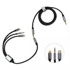 올인원 오디오 C타입 8핀 3.5mm to AUX 케이블 옥스선 HiFi 음질 DAC 칩 SW0060