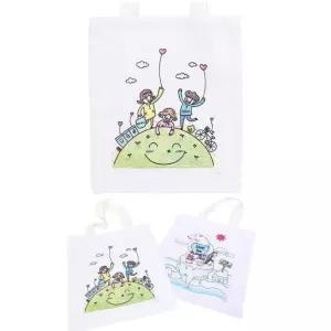 3set 지구 환경보호 교육 천가방만들기 에코백 창의 학습 캠핑