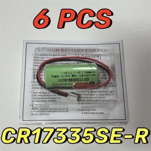 SANYO  PLC 리튬 배터리 그린 케이스 흰색 커넥터 포함 CR17335SE 3V CR2 3A 1800mAh 6개