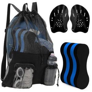 모션시치 4개 세트에는 1개 백팩 스트랩이 핸드 2개 부표 수영 있는 메시 훈련 패들