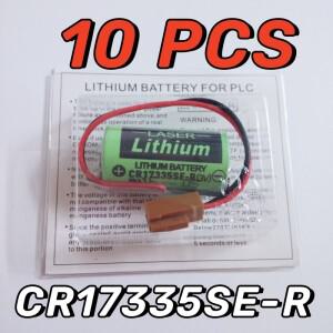 SANYO  PLC 리튬 배터리 그린 케이스 다크 브라운 커넥터 포함 CR17335SE 3V CR2 3A 1800mAh 10개