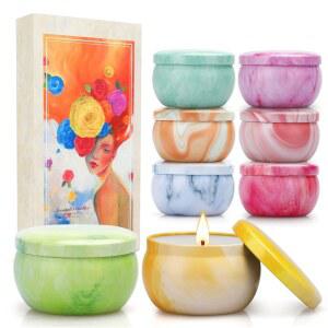 여성용 캔들 선물 세트 8팩 프루티 플로럴 소이