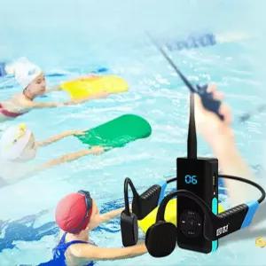 골전도 무전기 헤드셋 무선 수영 블루투스 라이딩 이어폰 헤드형 라디오 마이크 헤드폰