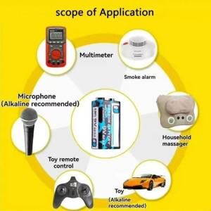 10조각 9V 정사각형 배터리 6F22 흡연 경보용 신뢰할 수 있는 전압 음악가용 무선 마이크 D2RC
