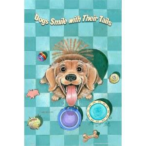 게리 패터슨 - 꼬리로 웃는 강아지 필요 없음 게임 테이블 접착제 [U105 47.8 x 만족스러운 12.6인치) 가장 31.6cm(18.8