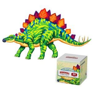 스테고사우루스 공룡 시리즈 - 재미있는 사이즈 32피스 성인 어린이 나무 매력적인 활동 퍼즐