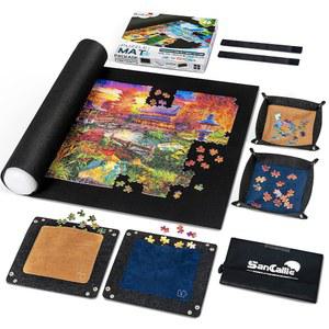 Sancallie 대형 퍼즐 매트 롤업 직소 1000 116.8 26인치) 66cm(46 1500 최대 500피스 x 보관 매트 펠트