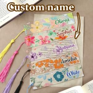 맞춤형 북마크 태슬 장식 이름이 새겨진 제작 가능 생일 선물 아크릴