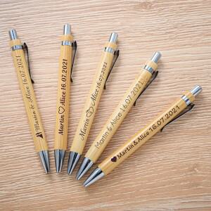 20/50/100Pcs 된 대나무 펜 볼펜 편지지 파티 사무실 학교 용품 맞춤형 로고 비즈니스 선물