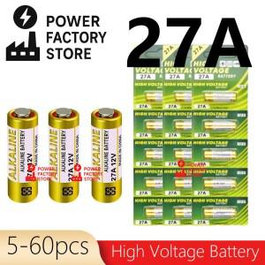 27A 12V 알카라인 배터리 - A27/27AE/27MN/A2/L828/K27A 리모컨 문벨 게임패드 장난감용  5-60개