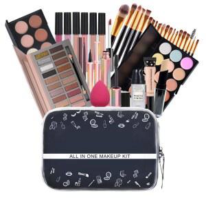 청소년용 메이크업 세트 여아용 여성용 키트 컨실러 립글로스 아이섀도우 프라이머 풀 파우더 브러시 페이스 팔레트 파운데이션 아이라이너 립스틱