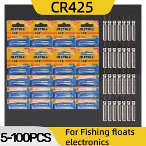 5-100PCS CR425 낚시 플로트 배터리 전자  액세서리 용 고휘도 야간 발광