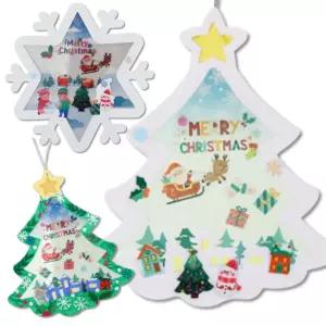 5set 쉬운크리스마스만들기 투명 눈결정 트리 오너먼트 유아