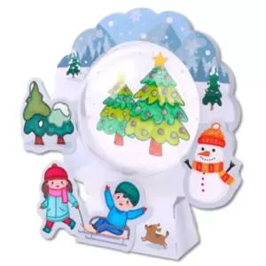 5set 겨울풍경만들기 스노우볼만들기 탁상용리스 유치원 성탄절