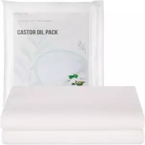 2Pc 캐스터 오일 팩 랩 오일용 면 플란넬 천 간과 위 복부 관절을 위한 재사용 가능한 진정 열 압축기 15.7