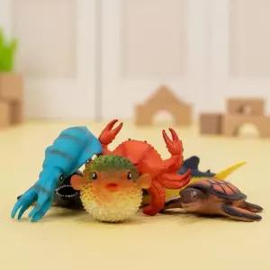 소프트 바다동물 피규어 세트 B형 (10종) 해양동물 말랑 모형 명칭 생태학습 미니어처