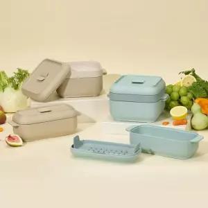 실리만 전자레인지 실리콘 2단 찜기 요리 멀티롱 자취 필수템