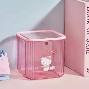 산리오 헬로키티 투명 원터치 휴지통 쓰레기통 B1-106202