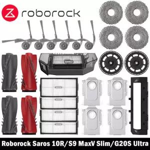 Roborock Saros 10R/S9 MaxV Slim/G20S 울트라 액세서리 메인 사이드 브러시 걸레 Hepa 필터 먼지 봉투