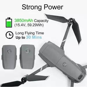 무선 RC소품 DJI Mavic 2 Pro / Zoom Enterprise 고급 Lipo 4S 확장 드론 배터리 UAV용 15.4V 3850mAh 지능