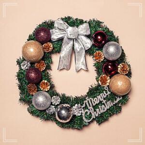 [2개구성] 40cm 초코볼 원형 DIY 용품 소품 리스 트리 크마스 장식 AW9A4F72