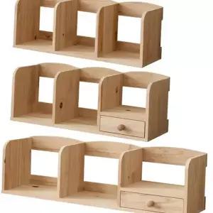 다용도 책꽂이 원목 서랍형 탁상 소형 수납 나무
