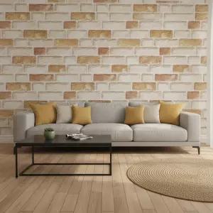 결로방지 폼블럭 100X20m 파스텔벽돌 디자인 방한벽지 시공