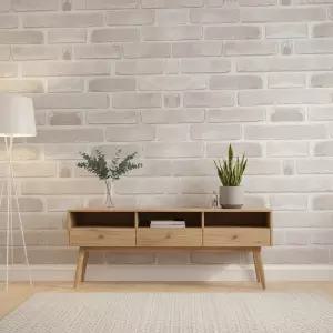 셀프 인테리어 파벽돌 단열벽지 화이트 2.5m 폼블럭 도배지