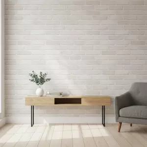 입체 파벽돌 셀프 시트지 50cm 2.5m 화이트 인테리어 벽지