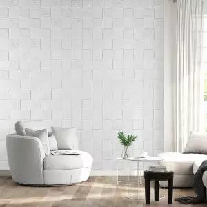 셀프 인테리어 단열 폼블럭 8mm 70cm 10장 파벽돌 화이트 벽지 시트지