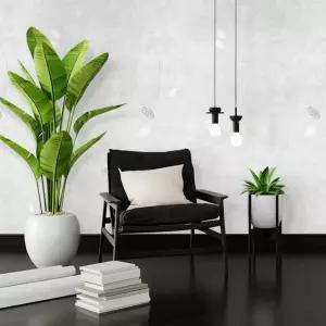 셀프 인테리어 접착식 실크벽지 민들레 그레이 50cm 10m 결로방지