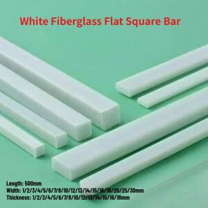 2/4pcs 길이 500mm 흰색 유리 섬유 사각형 고정 막대 폭 1-30mm 강화 플라스틱 지지 스트립 두께 1mm-18mm