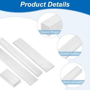 1-5pcs 500mm 알루미늄 플랫 바 6061 합금 직사각형 막대 플레이트 공예 산업  DIY 프로젝트용