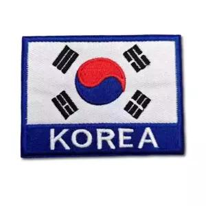 [골드스마일]클래식 국기 스티커 와펜 찍찍이 의류 탈부착 대한민국자수와펜