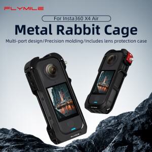 ta360 X4 에어 카메라 액세서리용 금속 프레임 토끼 케이지 보호 케이스  흔들림 방지 렌즈 콜드 슈 어댑터