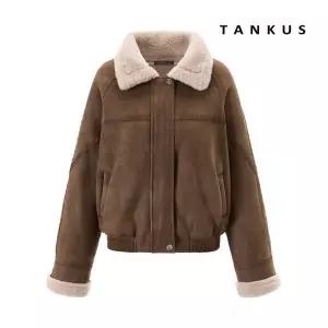 봄코디 블루종 밑단 밴딩 시어링 양털 무스탕 자켓 (TX4JK024L0)