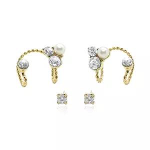 트위스트 큐빅 이어커프 귀걸이 액세서리 패션소품