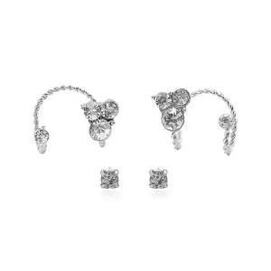 포폴드 큐빅 이어커프 귀걸이 액세서리 패션소품