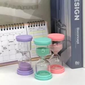 색랜덤1개 5분 미니 모래시계 타이머 반신욕 요리 문 3분모래시계 타이머