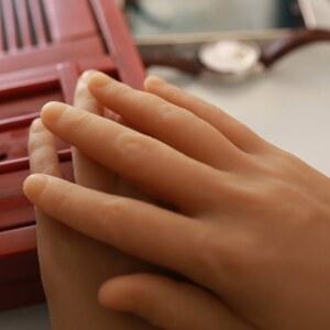 실리콘 마네킹 네일아트 프로 반지 기본형/ 색 손 손모형 Jade 아트