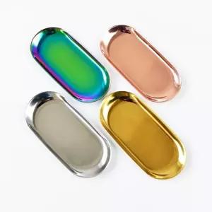 블링블링 감성 로즈 골드 매탈 트레이 (골드) 골드인테리어 골드소품