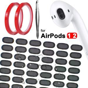 40X 먼지 필터 네트 이어 버드 포트 apple 호환 AirPods 용 스틸 메쉬 1 2 방진 방수 보호 슬리브