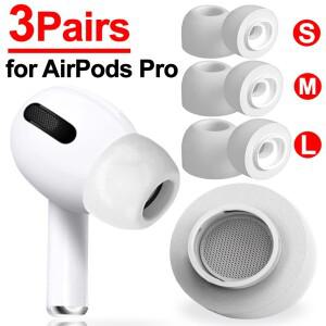 AirPods Pro 교체용 메모리 폼 이어 팁 apple 호환 귀마개 소음 제거 커버 S M L