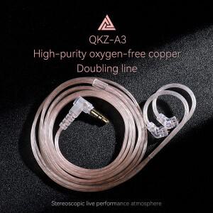 QKZ A3 고순도 무산소 실버 도금 헤드폰 코드  업그레이드 케이블 이어폰  와이어 인이어 HiFi 헤드셋  3.5