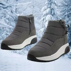 패딩슬립온 방울 패딩부츠 옆리본 가벼운 겨울 털신 통굽 방한화