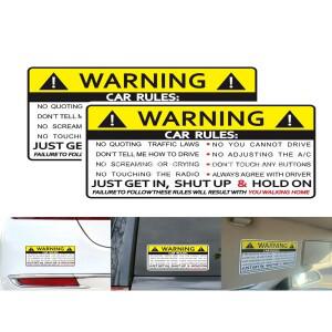 자동차 내부 맥세이프 경고 스티커  창문 그래픽  범퍼 방수 PVC 비닐 필름 1개