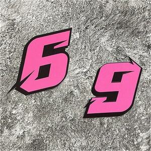 1PC 0123456789 핑크 번호 바이크 오토바이 스티커 연료 탱크 헬멧 전기 스쿠터 비닐 데칼에 대한 방수