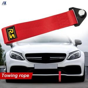 견인 로프 레이싱 카 범용 아이 스트랩 범퍼 후크 바 트레일러 나사와 너트가있는 고강도 나일론