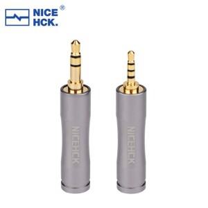 NICEHCK 금도금 순수 구리 4.4mm 여성 3.5mm HIFI 오디오 변환기 잭 알루미늄 이어폰 어댑터 플러그 액세서